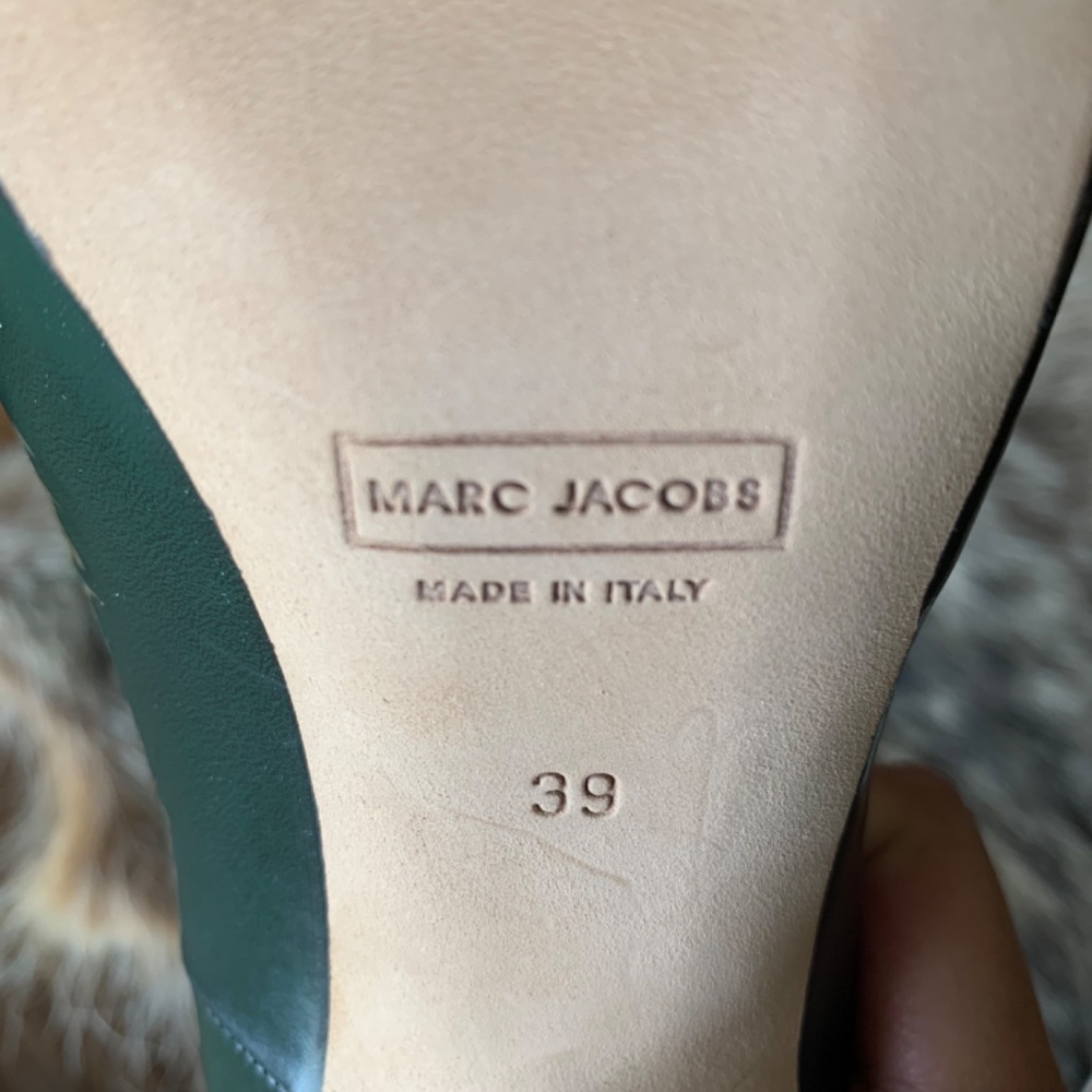 Marc Jacobs Dark Green Peep Toe Heels (SOLD) - Picture 4 of 8